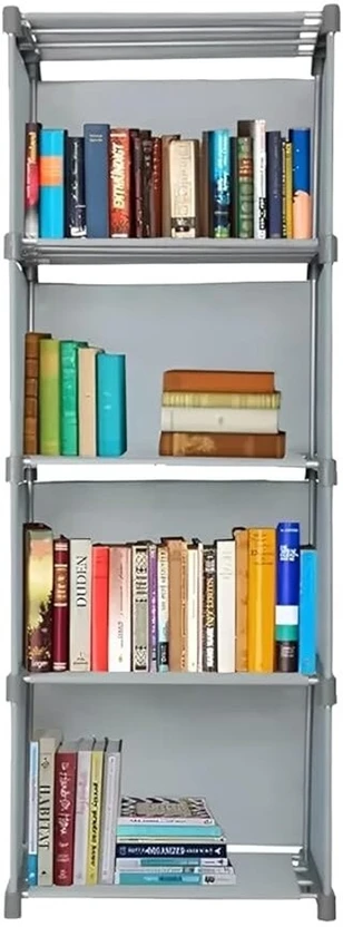 GirjaHub 5 Layer Grey Open Book shelf Multipurpose use Home stora...more