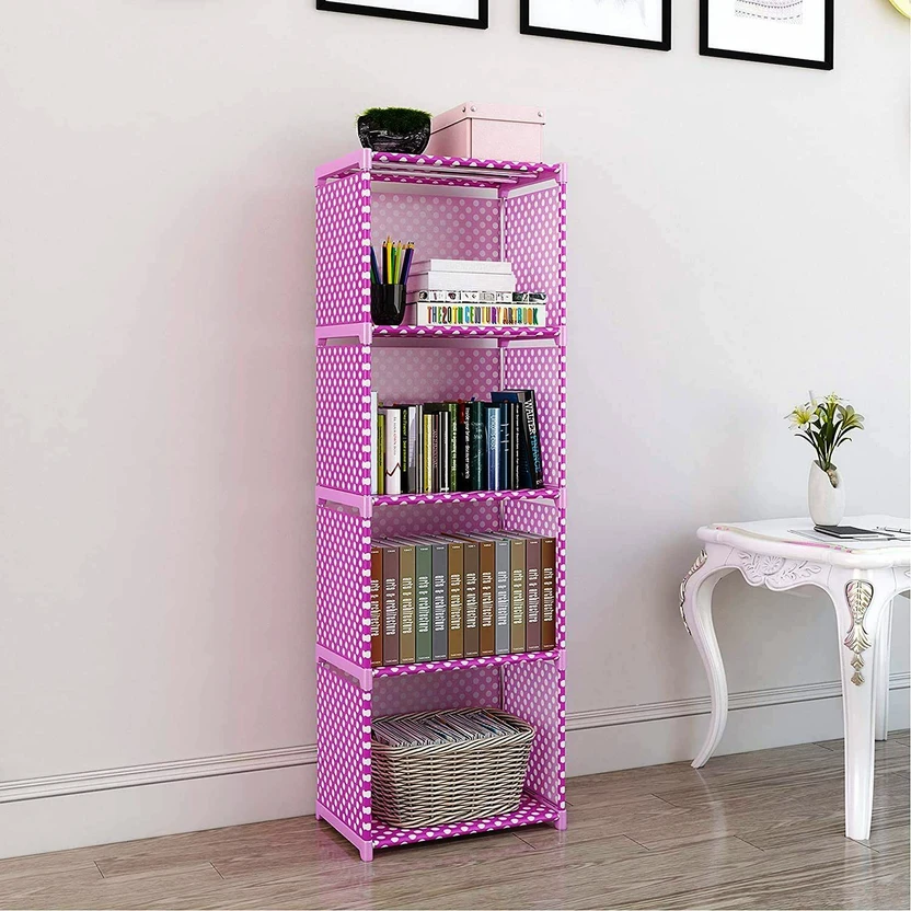 Bookshelves VIKNORT 5-Layer Carbon Steel Metal Open Book Shelf (Finish Color ...more
