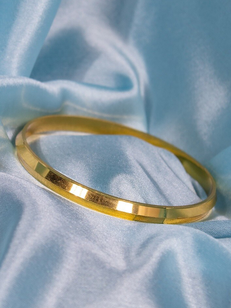 Jewelz Men Gold-Plated Kada Bracelet