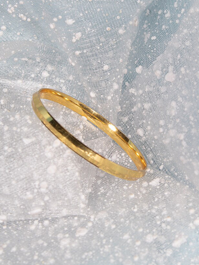 Jewelz Men Gold-Plated Kada Bracelet