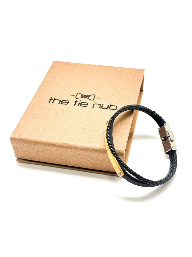 The Tie Hub Men Brass Wraparound Bracelet