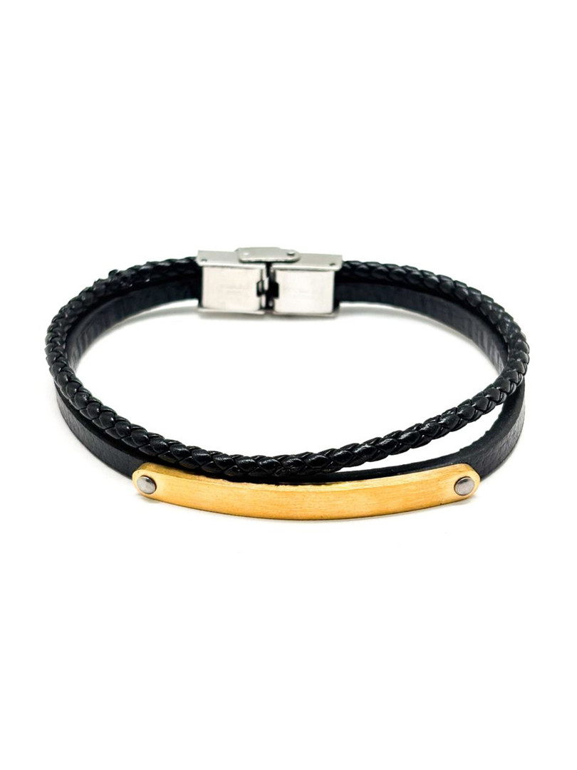 The Tie Hub Men Brass Wraparound Bracelet