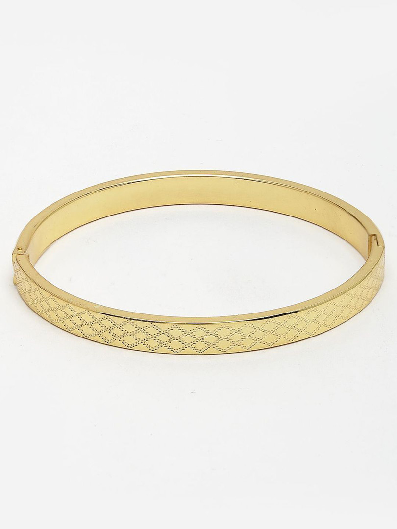 Anouk Men Stainless Steel Gold-Plated Kada Bracelet