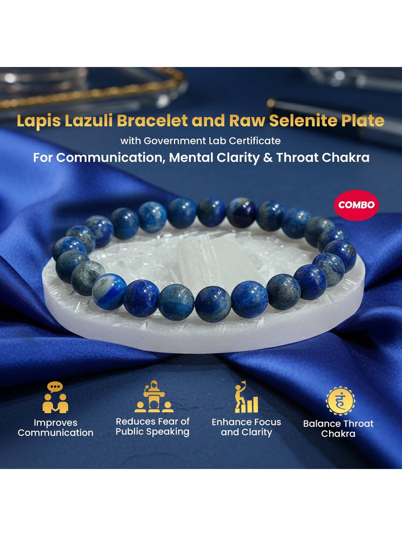 SOLAVA Unisex Lapis Lazuli Bracelet