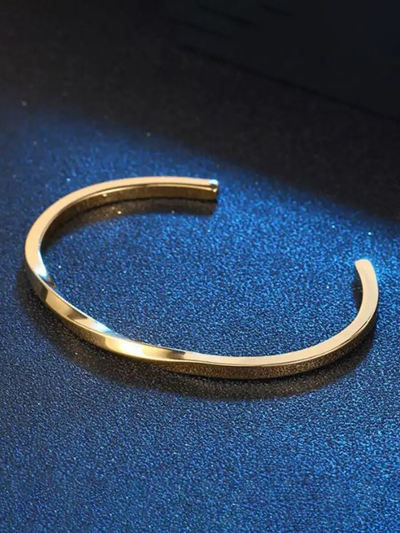MEENAZ Gold-Plated Kada Bracelet
