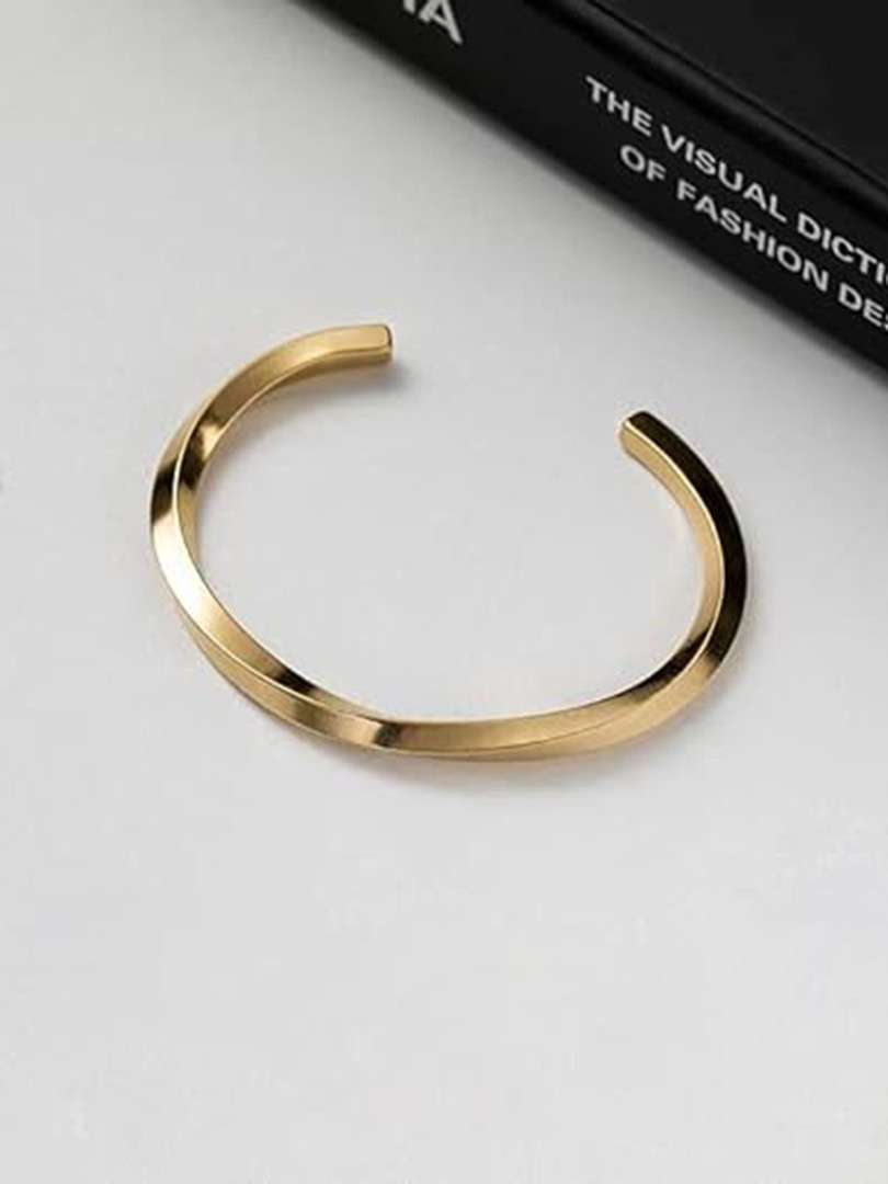 MEENAZ Gold-Plated Kada Bracelet