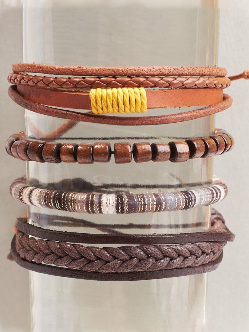 SALTY Men Leather Wraparound Bracelet