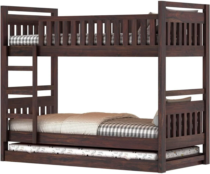 Ganpati Arts Solid Sheesham Wood Swift Bunk Bed Twin Over Bed wit...more
