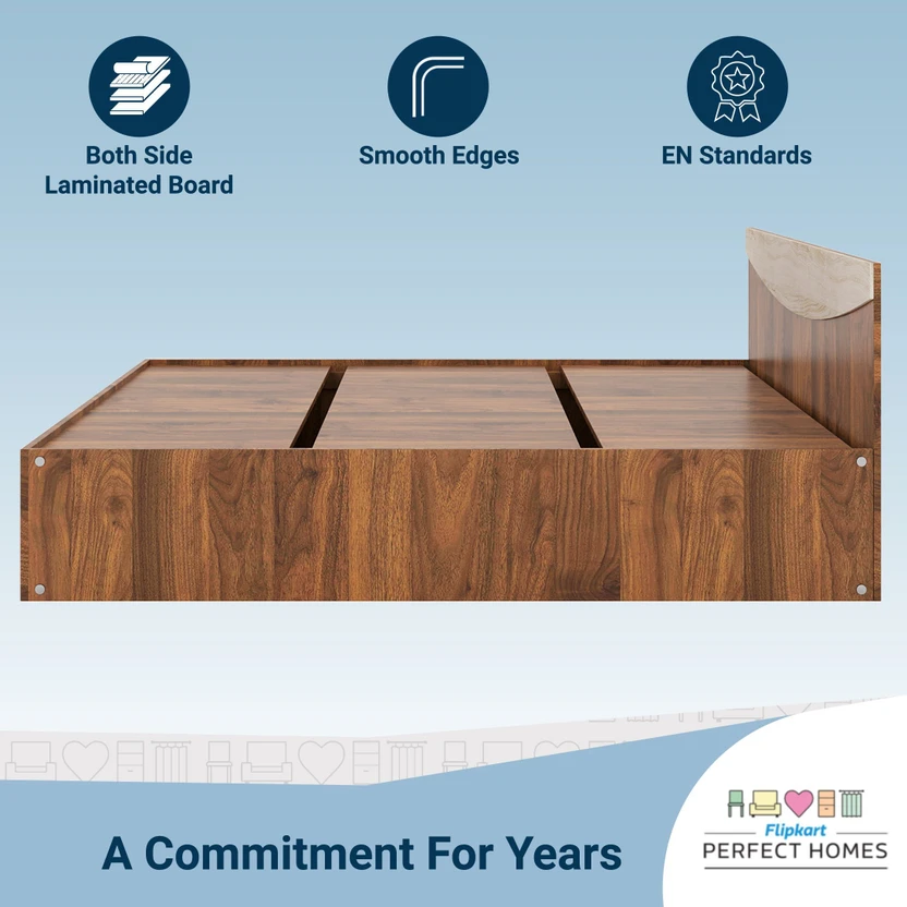 Flipkart Perfect Homes Carol Engineered Wood Queen Bed, 203.5 cm ...more