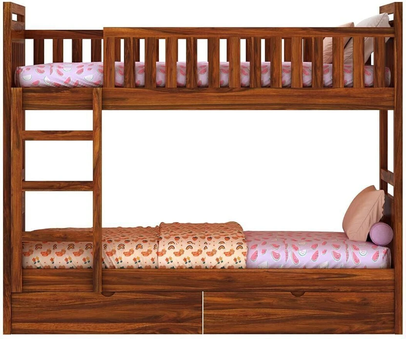 Ganpati Arts Sheesham Wood Swift Bunk Bed With2 Drawer Storage Fo...more