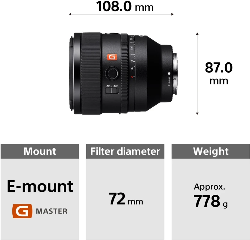 SONY SEL50F12GM/SEL50F12GM/Q SYX Standard Prime  Lens (Black, 50 ...more