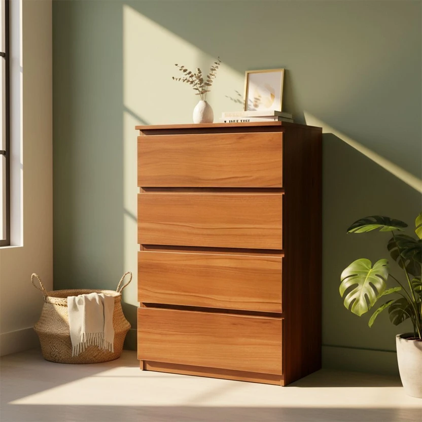 Chest of Drawers KIK Eden 4 Drawer Cabinet | Wooden Storage Chest|Organizer for Be...more