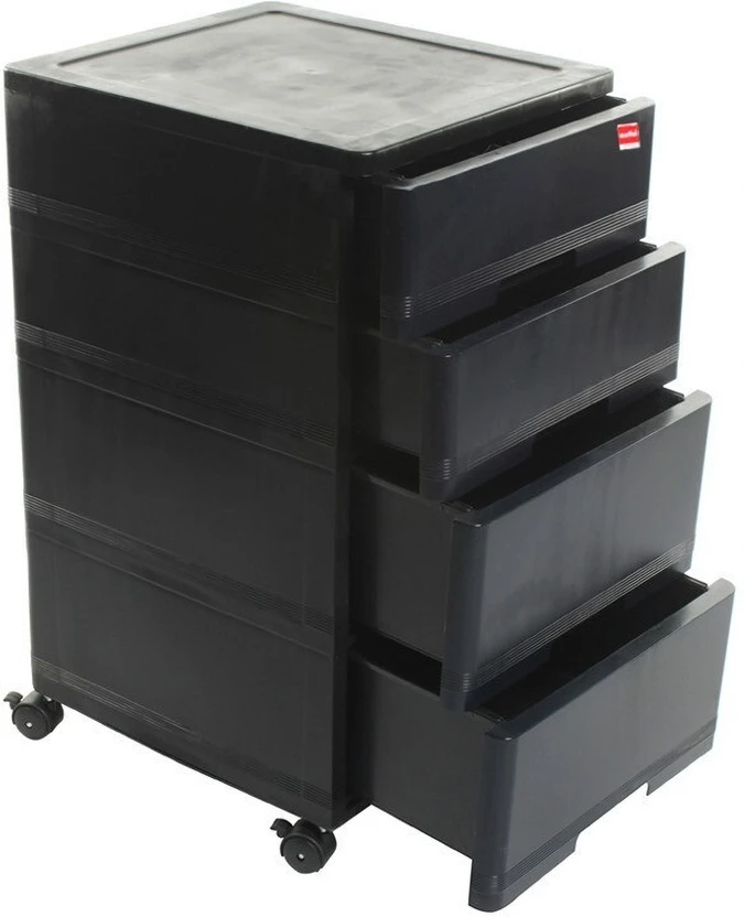 Cello Plastic Free Standing Chest of Drawers (Finish Color - Blac...more