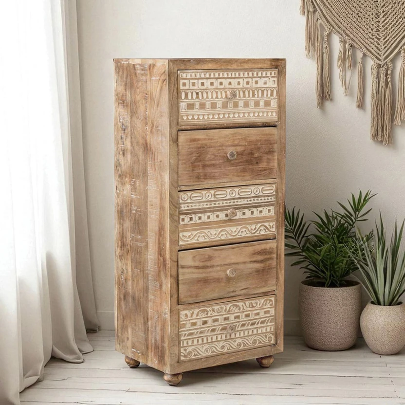 THE ATTIC Solid Wood Free Standing Chest of Drawers (Finish Color...more
