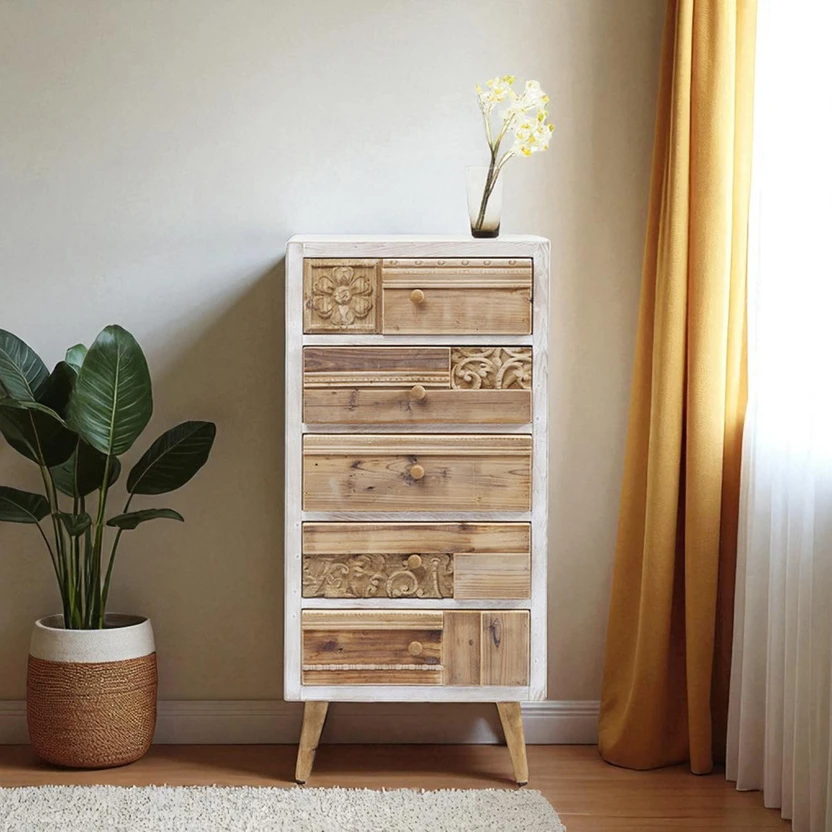 THE ATTIC Solid Wood Free Standing Chest of Drawers (Finish Color...more
