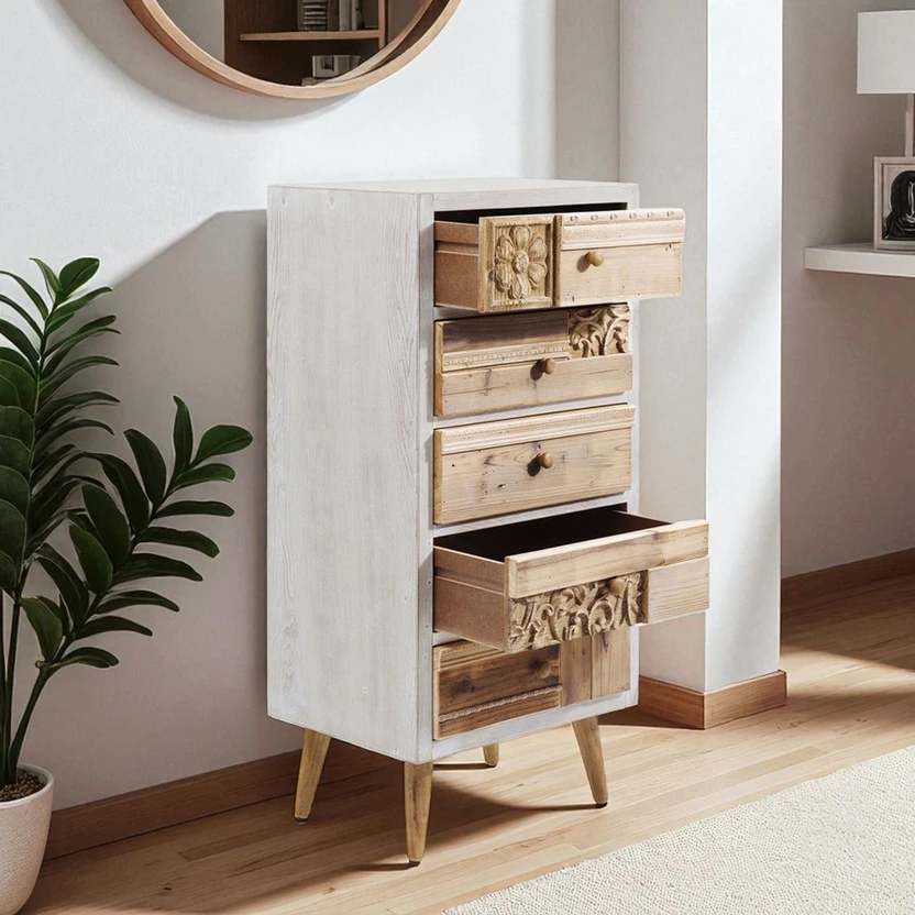 THE ATTIC Solid Wood Free Standing Chest of Drawers (Finish Color...more