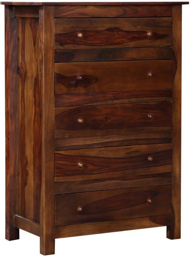 Made Wood Sheesham Wood Solid Wood Free Standing Chest of Drawers...more