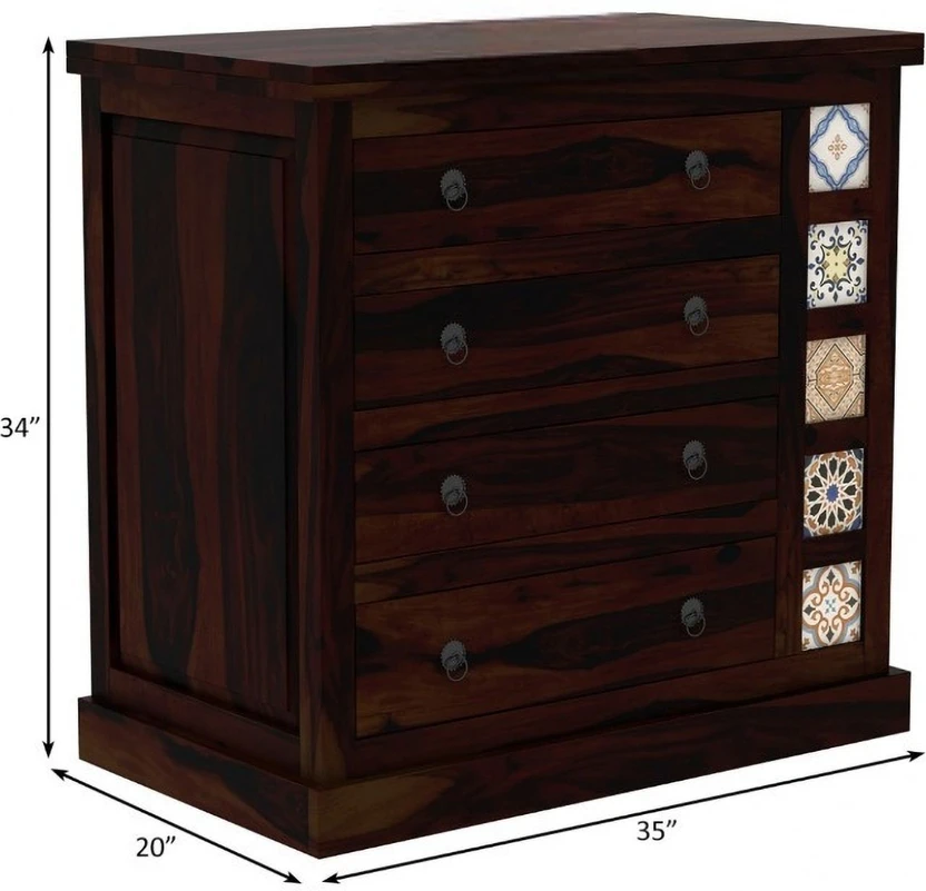 HavenzHome Solid Wood Free Standing Chest of Drawers (Finish Colo...more