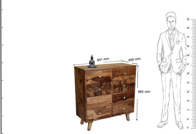 o my furniture Solid Wood Free Standing Chest of Drawers (Finish ...more