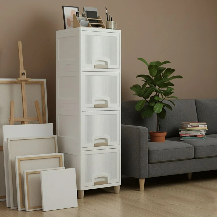 Chest of Drawers Zeekty Plastic Free Standing Chest of Drawers (Finish Color - Ful...more