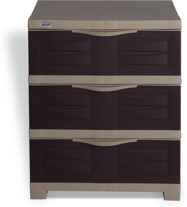 Chest of Drawers Supreme Plastic Free Standing Chest of Drawers (Finish Color - Gl...more