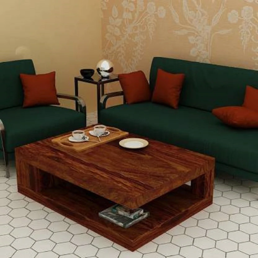 Worldwood Solid Wood Coffee Table (Finish Color - Brown Finish, D...more