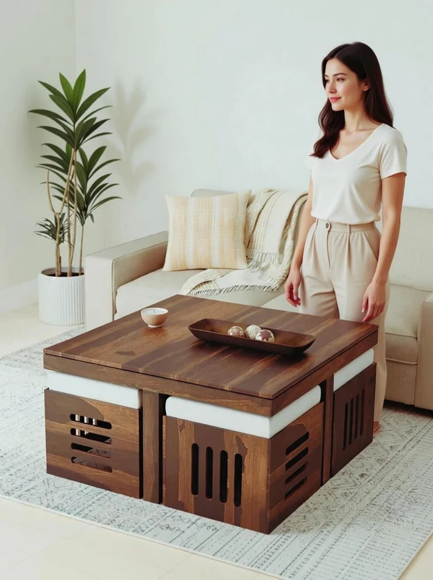 Deuba Sheesham Wood Solid Wood Coffee Table (Finish Color - Provi...more