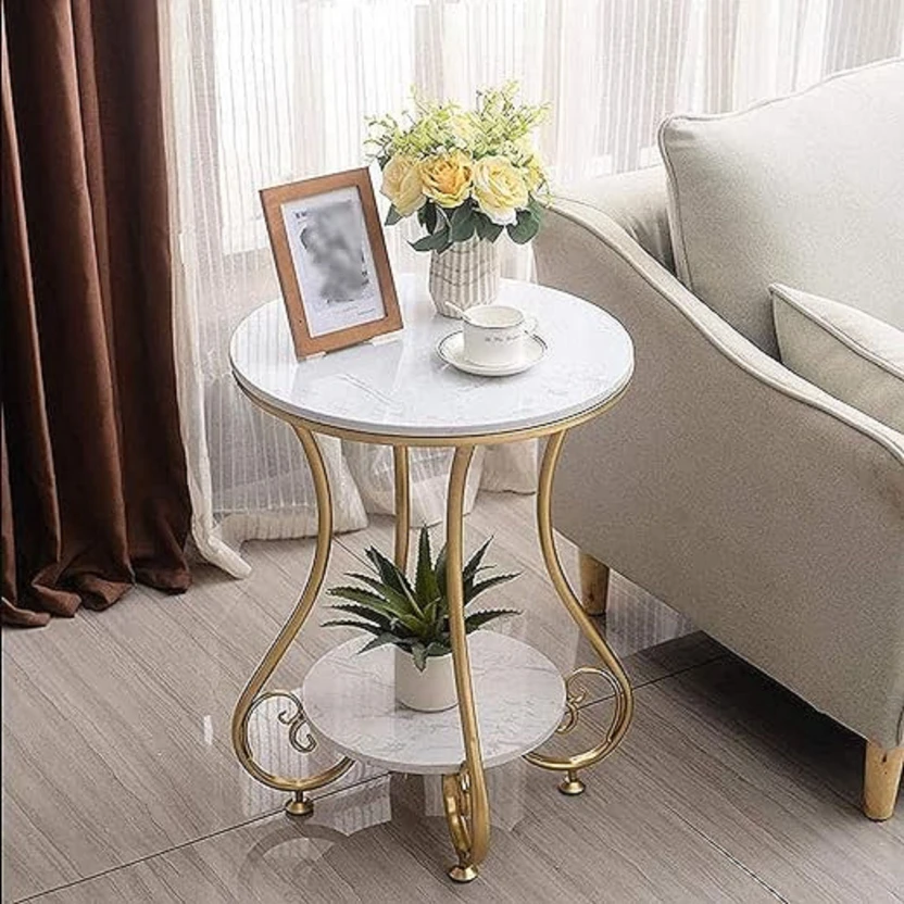 Wellwoodmart Metal Coffee Table (Finish Color - golden, Pre-assem...more