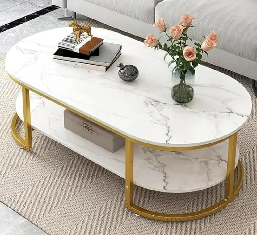 Coffee Tables cozycrafted Luxury Marble Finish Coffee Table Engineered Wood Cof...more