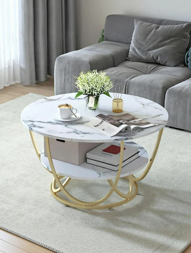 SS CRAFTMAKERS Right Choice Round Shape Coffee Table Engineered W...more