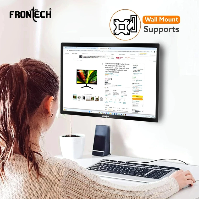 Frontech - 50.8 cm (20 inch) HD LED Backlit VA Panel Monitor (MON...more
