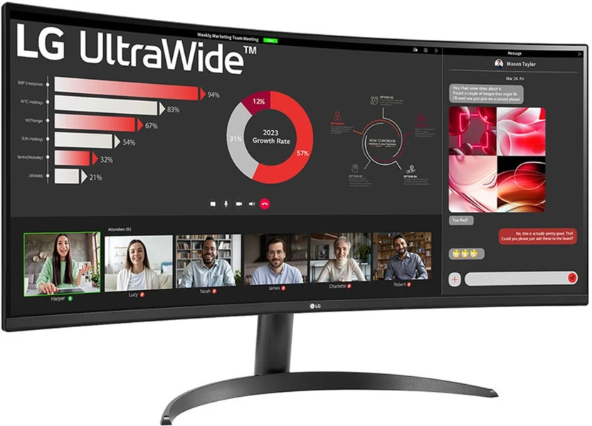 LG UltraWide 86.36 cm (34 inch) Curved WQHD VA Panel with sRGB 99...more