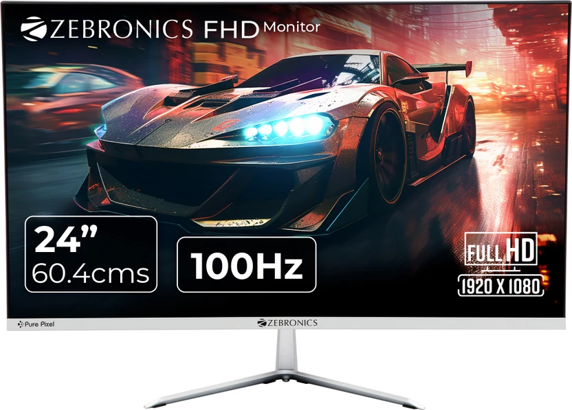 Computer Monitors ZEBRONICS 60.96 cm (24 inch) Full HD VA Panel Wall Mountable Moni...more