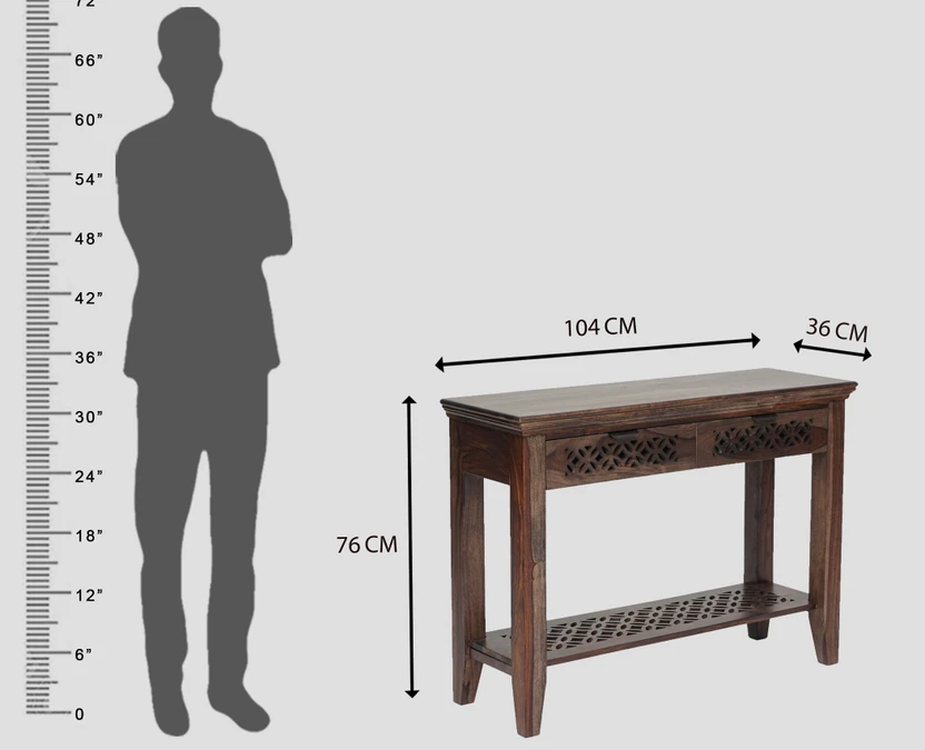 Woodefly Wooden Console Table for Living Room Side Table for Home...more