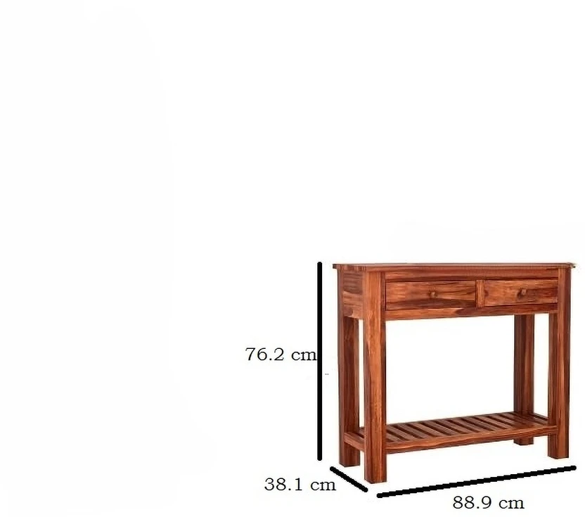 PR FURNITURE Solid Sheesham Wood Console Table With Multiple Stor...more