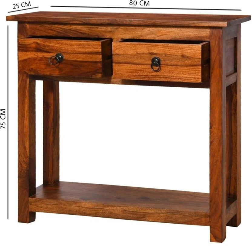 Tamannaartpalace Solid Wood Console Table (Finish Color - Natural...more