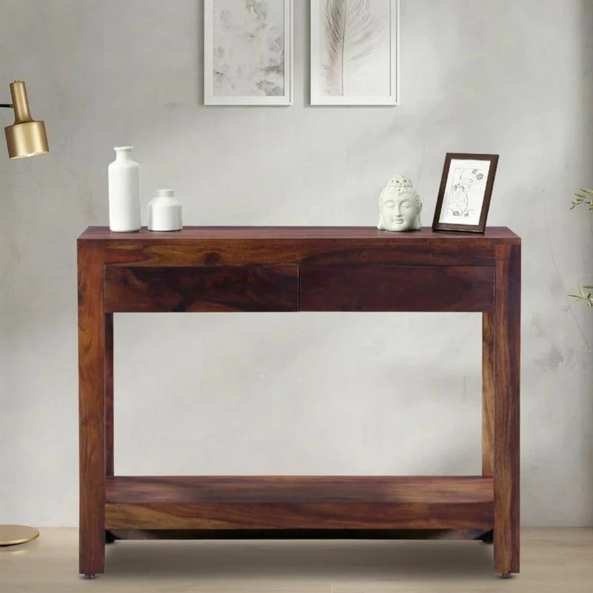 The Furn Club Kalp Solid Wood Console Table (Finish Color - Provi...more