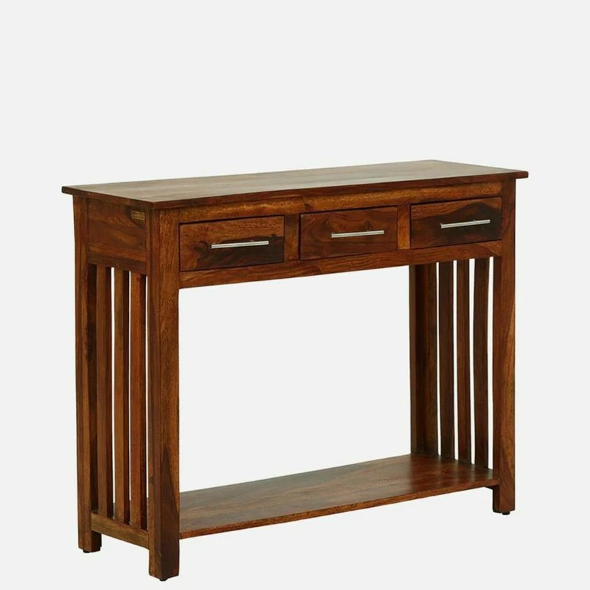 The Furn Club Jake Solid Wood Console Table (Finish Color - Honey...more