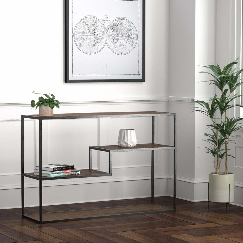 ZINCOPP Console Table Metal Console Table (Finish Color - Black a...more