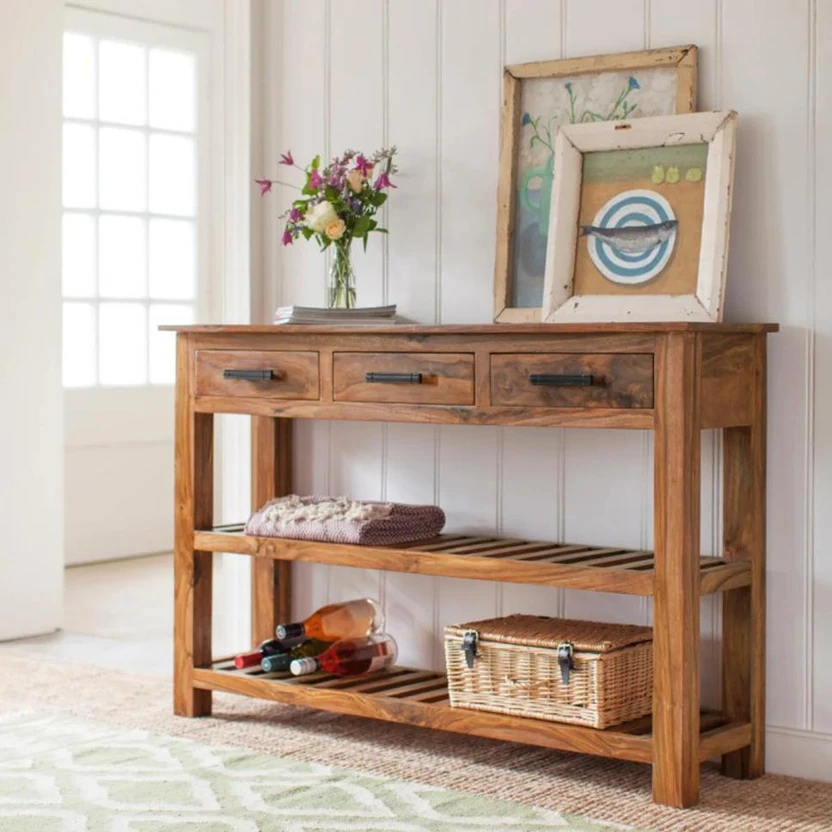 Console Tables mewar furniture Solid Sheesham Wood Console Table For Living Room...more