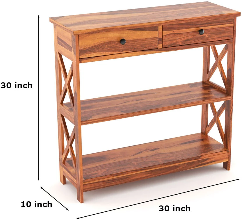 HDWOOD Solid Sheesham Wood Console Table With Storage For Bedroom...more