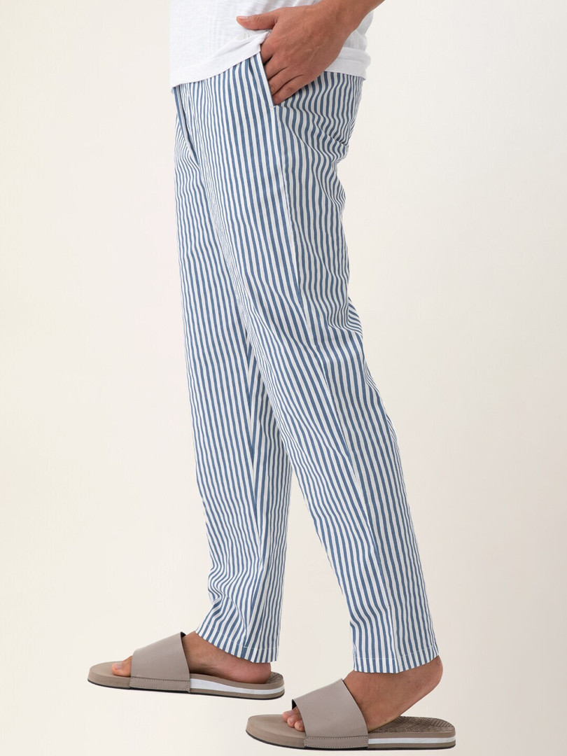 DAMENSCH DaMENSCH Men Striped Stretch Cotton Tapered Woven Lounge Pants
