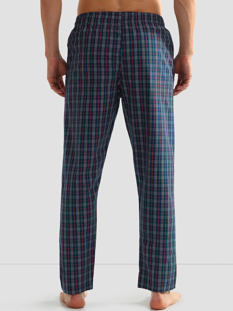U.S. Polo Assn. Mens All Over Checked Pure Cotton OELP5 Lounge Pants