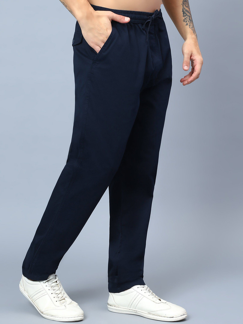HAUWER Men Cotton Cargo Track Pants