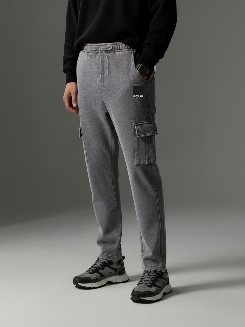 Cotton-pants FCUK Men Pure Cotton Track Pants