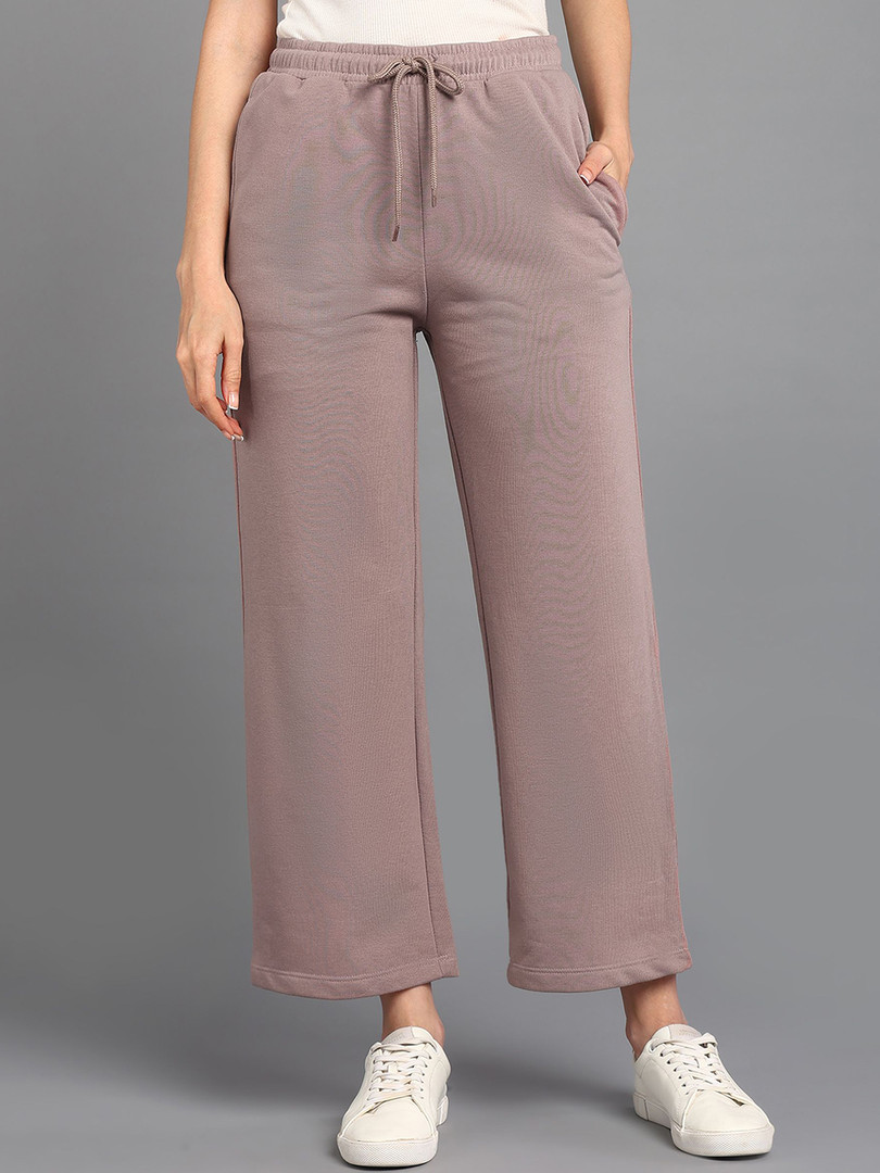 Alan Jones Women Solid Relaxed Fit Track Pants