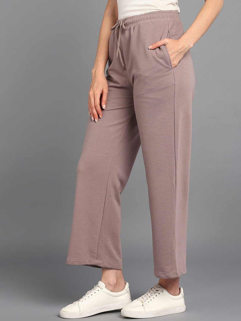 Alan Jones Women Solid Relaxed Fit Track Pants