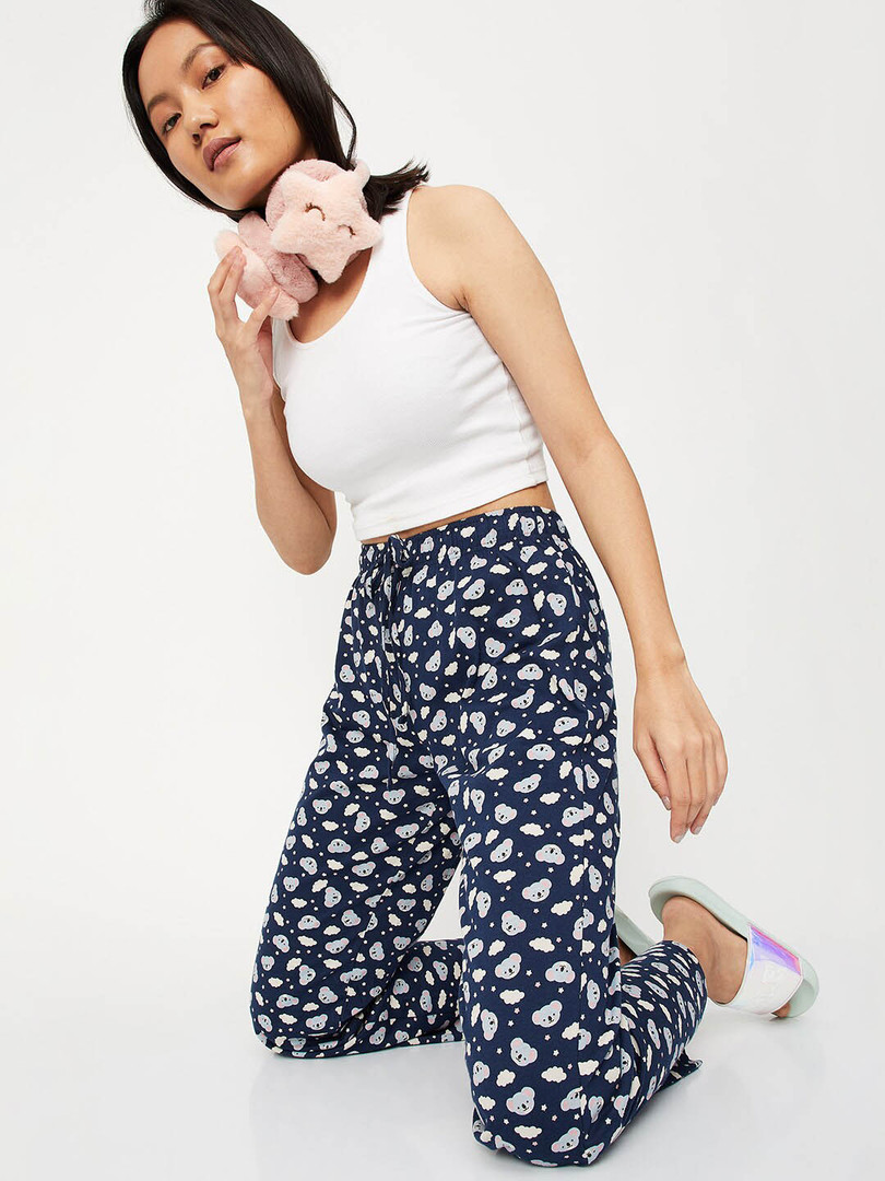 max Women Printed Cotton Lounge Pants