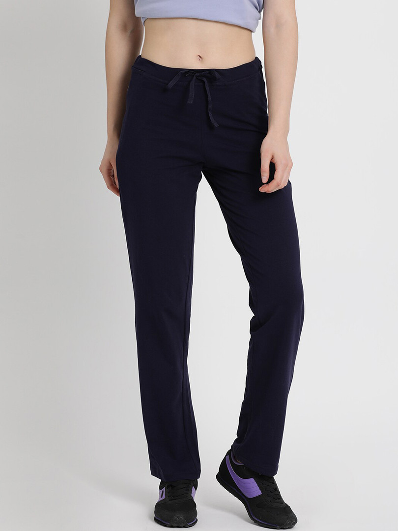 Cotton-pants Enamor Women Mid-Rise Straight Leg Lounge Pants E014