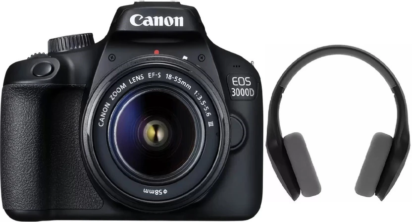 Canon EOS 3000D DSLR Camera Single Kit with 18-55 Lens (Moto Puls...more